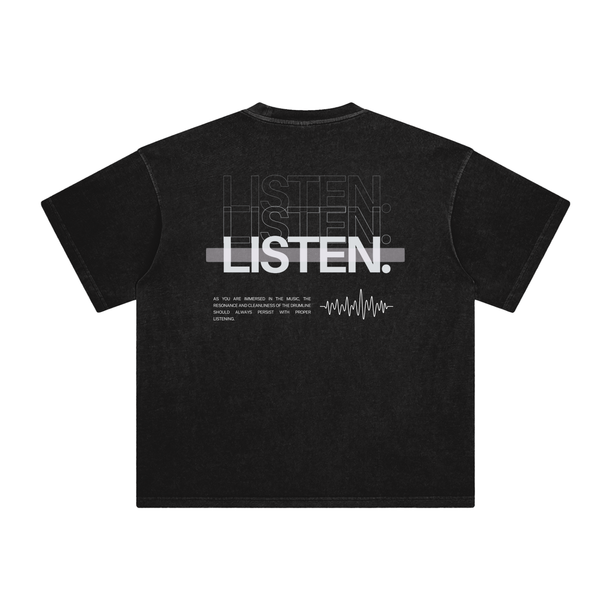 "Listen" Oversized Tee